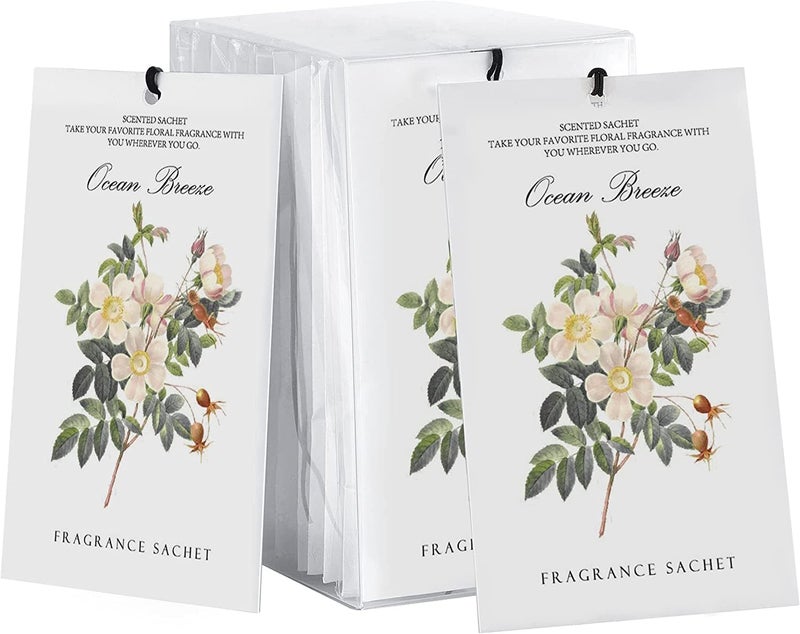 Ocean Sachet, 1Box/12Pcs, Scented Sachets Air Freshener for Drawer and Closet, Long-Lasting Sachets Bags Drawer deodorizers Fresh Scents, Home Fragrance Sachet for Lover/Home/Car Fragrance Product - Image 1