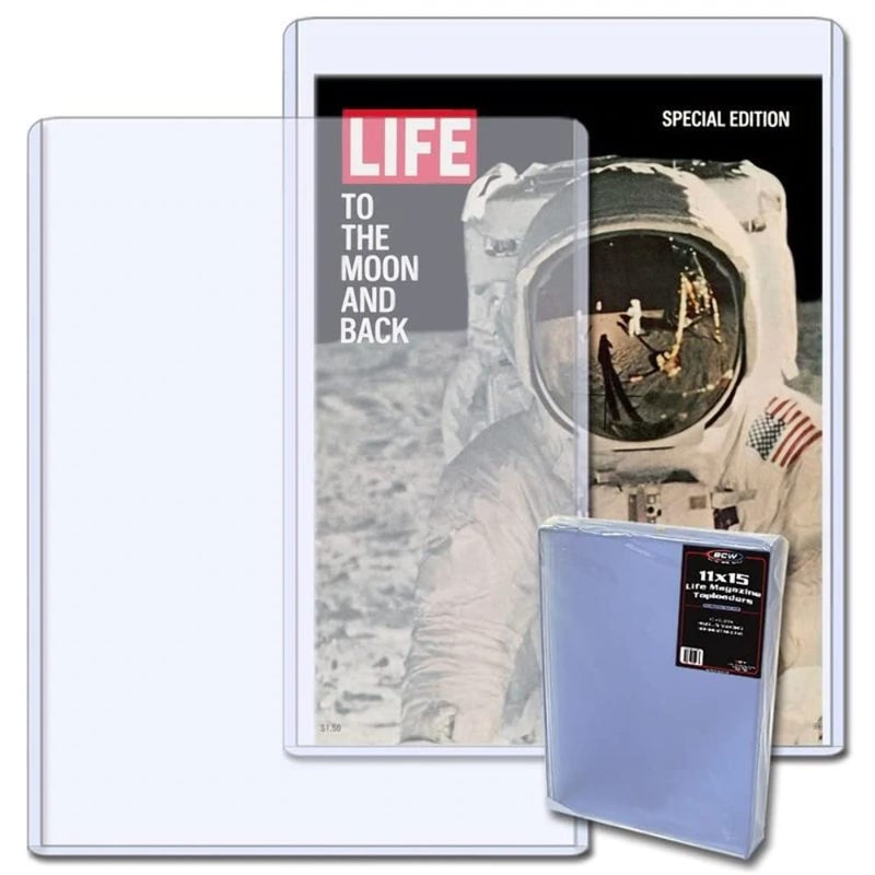 BCW BCW Life Magazine Topload Holder  Pack of 10  Premium Rigid PVC Construction  11x15 in 7mm Holders Life Magazine Toploaders  For Storage and Display Of Magazines photos or prints 