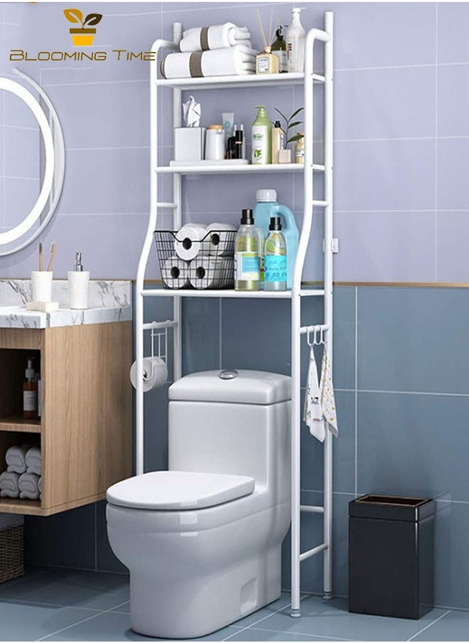 BLOOMING TIME - Bathroom Floor-Standing Vertical Toilet Rack Without Perforation Combination, Durable, Large Capacity, Easy To Assemble, Space-Saving - Image 1