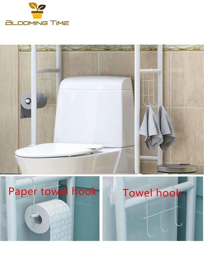 BLOOMING TIME - Bathroom Floor-Standing Vertical Toilet Rack Without Perforation Combination, Durable, Large Capacity, Easy To Assemble, Space-Saving - Image 1
