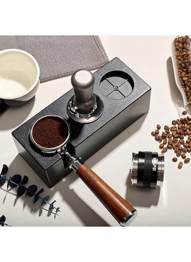 ShebSheb Coffee Tamper Station,Non-slip Coffee Portafilter Holder Espresso Tamper Stand with Removable Slot,Adjustable Tamping Station Coffee Organizer Box for 51/54/58mm Portafilters  - Image 4