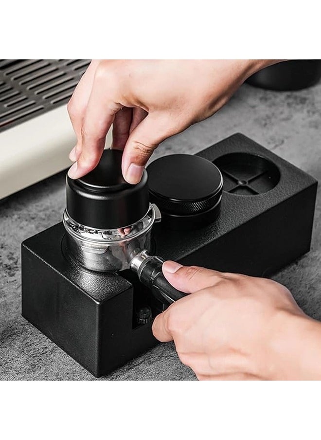 ShebSheb Coffee Tamper Station,Non-slip Coffee Portafilter Holder Espresso Tamper Stand with Removable Slot,Adjustable Tamping Station Coffee Organizer Box for 51/54/58mm Portafilters  - Image 5