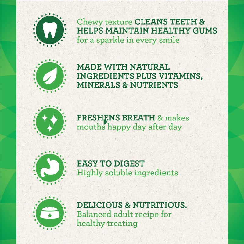 Greenies Veterinarian-Recommended Adult Natural Dental Dog Treats Teenie Size, Fresh Flavor, Original Flavor, and Blueberry Flavor, (3) 12 oz. Packs, 129 Count - Image 4