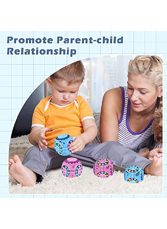 Sumind - 2 Pieces Spinner Magic Bean Rotating Fidget 3D Spinner Puzzle Hamburger Rotation Magic Cube Ball For Teens Adults - Image 1