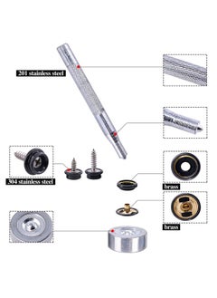 Glarks 120-Pieces Stainless Steel Marine Grade Canvas And Upholstery Boat Cover Snap Button Fastener Kit With 2Pieces Setting Tool 40 Sets - Black  - Image 4