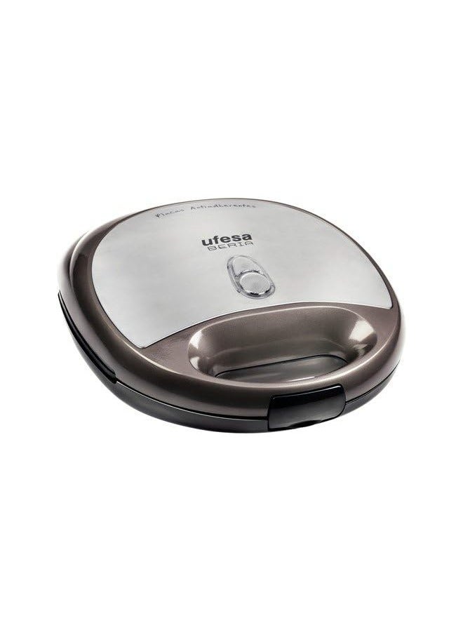 Berea SW7891 Sandwich Maker 750W – Non-Stick Grill Plates, 220-240V Electric Toaster, Compact Design 230x240x102mm – Brown & Silver