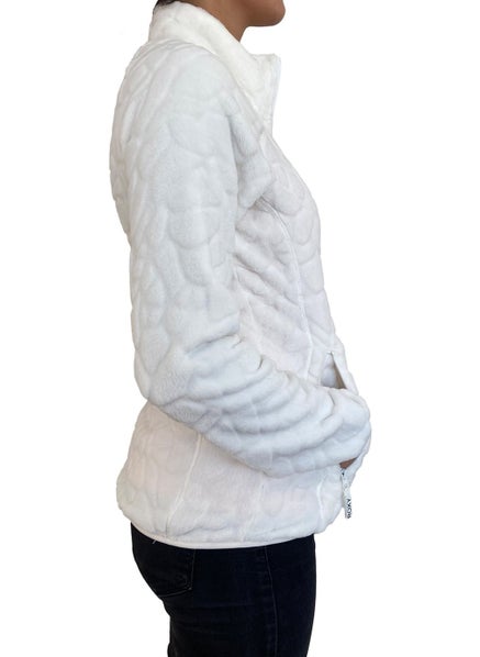 Roxy Touring Fz Plr White Women's Fleece TERJFT07037-WBK0  - Image 3