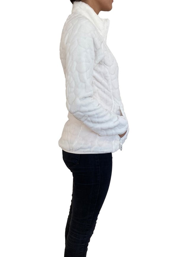 Roxy Touring Fz Plr White Women's Fleece TERJFT07037-WBK0  - Image 4