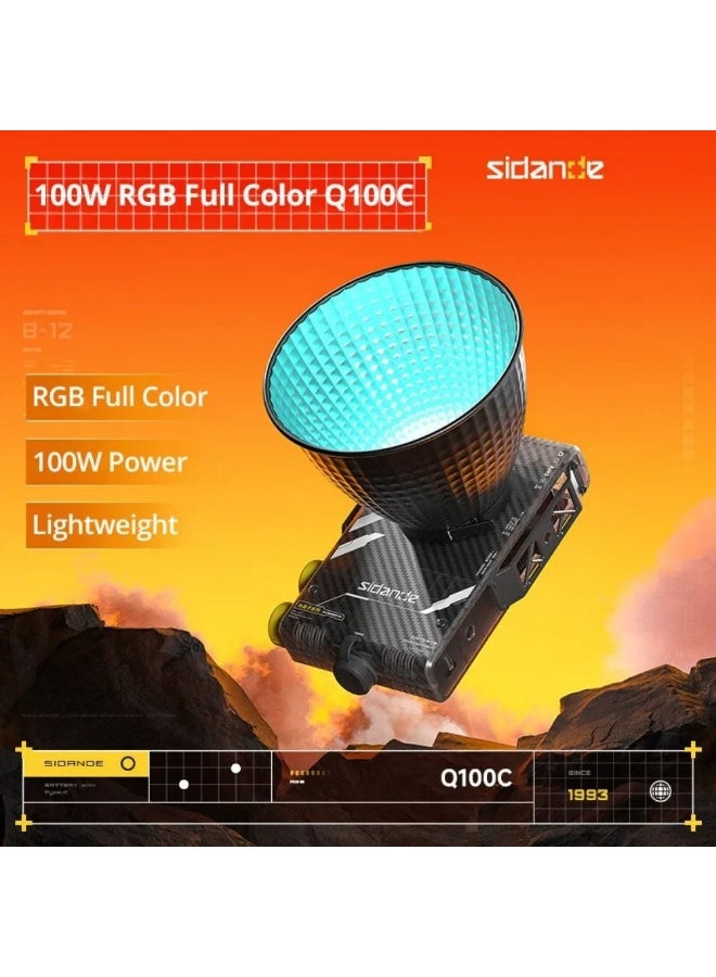 سايداند ضوء تصوير سيداندي Q100c بقوة 100 واط RGB ضوء ممتلئ بألوان كاملة - Image 3