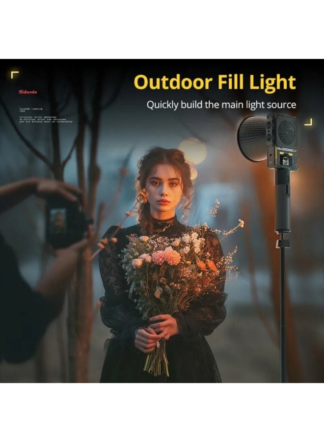 سايداند ضوء تصوير سيداندي Q100c بقوة 100 واط RGB ضوء ممتلئ بألوان كاملة - Image 4