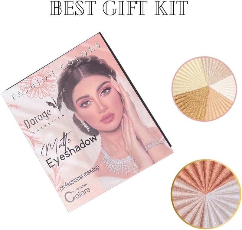 COSLUXE X DAROGE 44 Color Professional Book Style Makeup Palette Highlighter Contour Eyeshadow Blusher Eyebrow Included Face Color Gift Kit Makeup Palette - Image 3