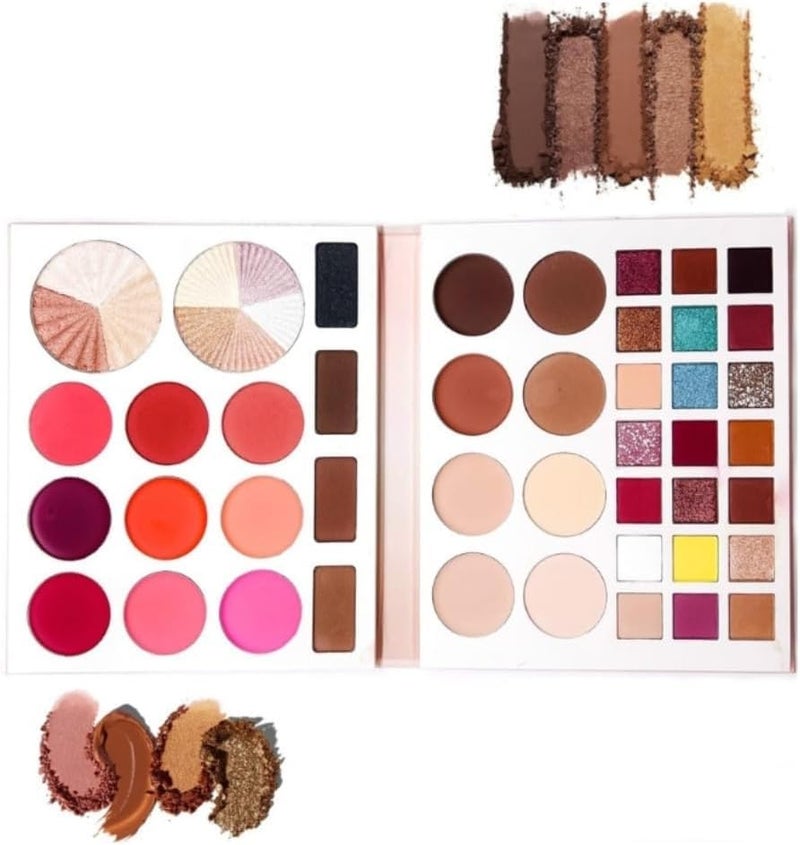 COSLUXE X DAROGE 44 Color Professional Book Style Makeup Palette Highlighter Contour Eyeshadow Blusher Eyebrow Included Face Color Gift Kit Makeup Palette - Image 2