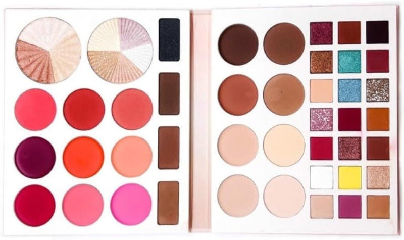 COSLUXE X DAROGE 44 Color Professional Book Style Makeup Palette Highlighter Contour Eyeshadow Blusher Eyebrow Included Face Color Gift Kit Makeup Palette - Image 1