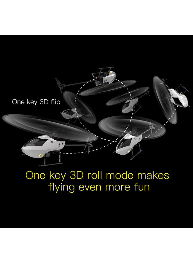 GoolRC طائرة هليكوبتر جيول آر سي C129 V2، طائرة هليكوبتر تحكم عن بعد 4 قنوات مع جيروسكوب 6 محاور، طائرة RC بتردد 2.4GHz مع تقلبات ثلاثية الأبعاد، تثبيت الارتفاع، إقلاع/هبوط بضغطة زر و 3 بطاريات للبالغين والمبتدئين - Image 3