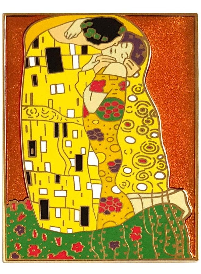 Pinsanity 'The Kiss' by Gustav Klimt Enamel Lapel Pin - Image 1