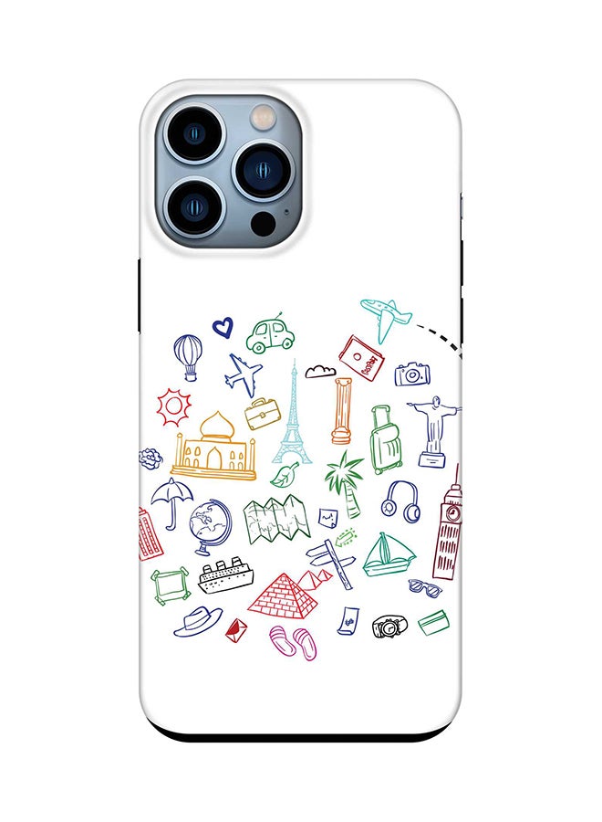 Tough Pro Series Case for Apple iPhone 14 Pro Max Dual Layer hybrid PC & TPU Customized Mobile Cover Shield with inner TPU protection Matte Finish - Traveler