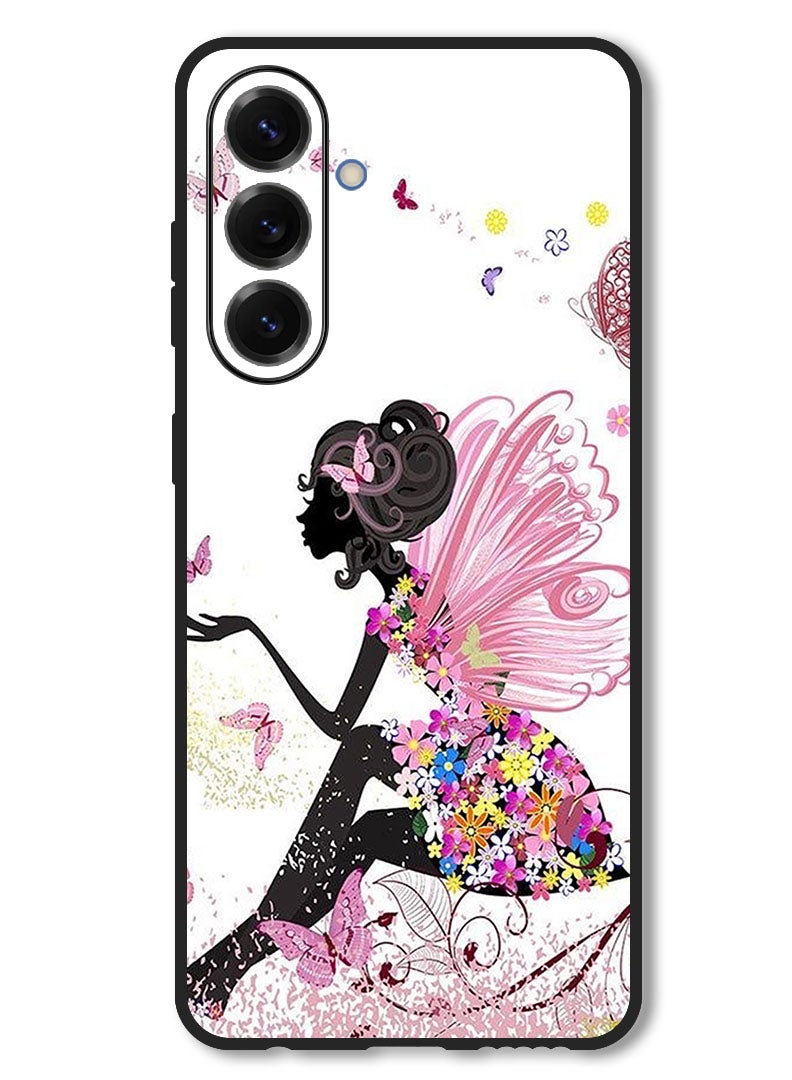 Theodor Case Compatible with Vivo V50 Protection Shockproof Bumper Cover Butterfly Girl - Image 1