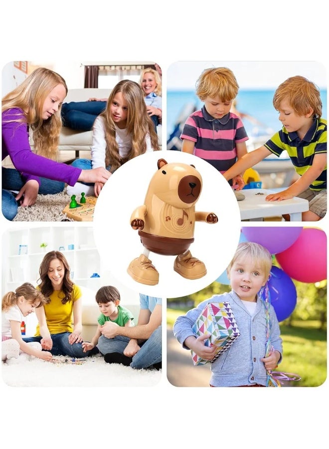 Capybara Dancing Toy-Cartoon Animal Doll Musical Dancing Toy,Light up Electric Learning Toys with Lights and Sounds, Battery Powered Body Shaking Capybara for Kids - Image 3