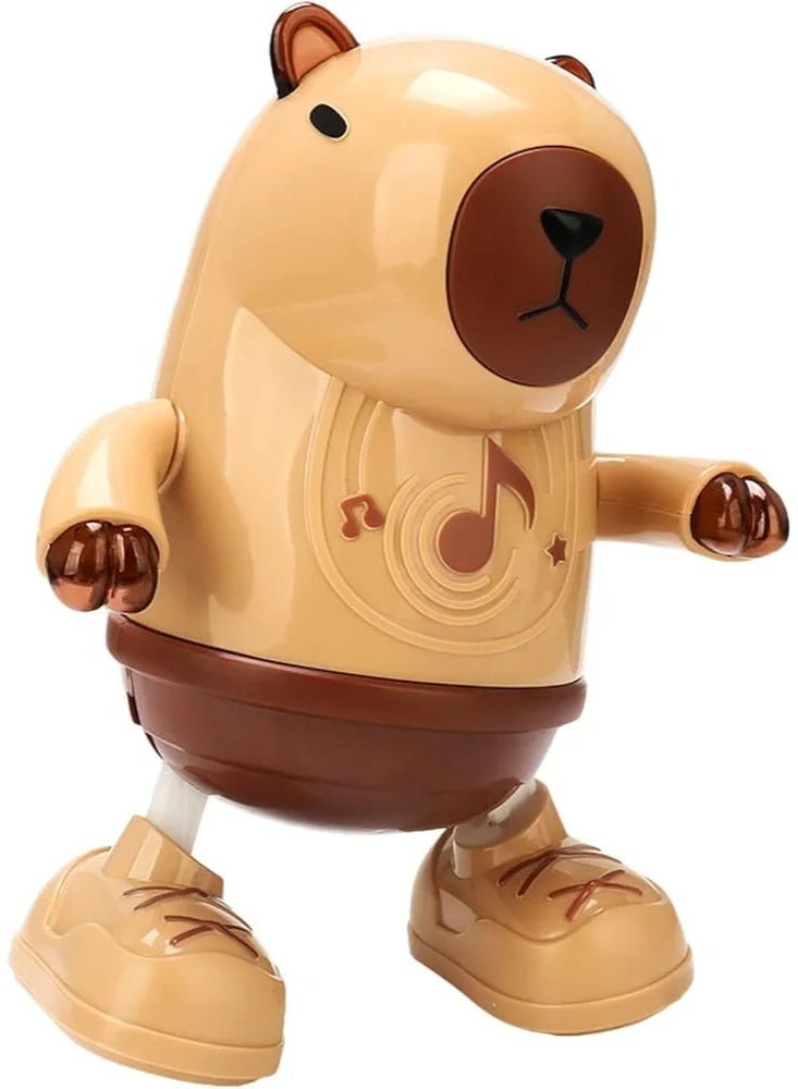 Capybara Dancing Toy-Cartoon Animal Doll Musical Dancing Toy,Light up Electric Learning Toys with Lights and Sounds, Battery Powered Body Shaking Capybara for Kids - Image 1