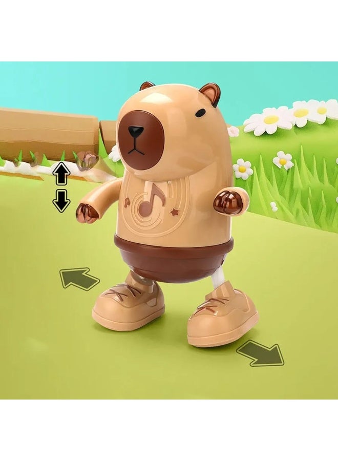 Capybara Dancing Toy-Cartoon Animal Doll Musical Dancing Toy,Light up Electric Learning Toys with Lights and Sounds, Battery Powered Body Shaking Capybara for Kids - Image 5