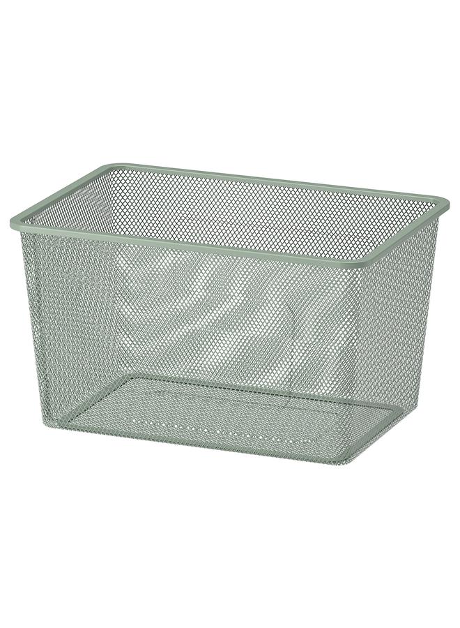 Green Tiger Mesh storage box, light green-grey, 42x30x23 cm - Image 1