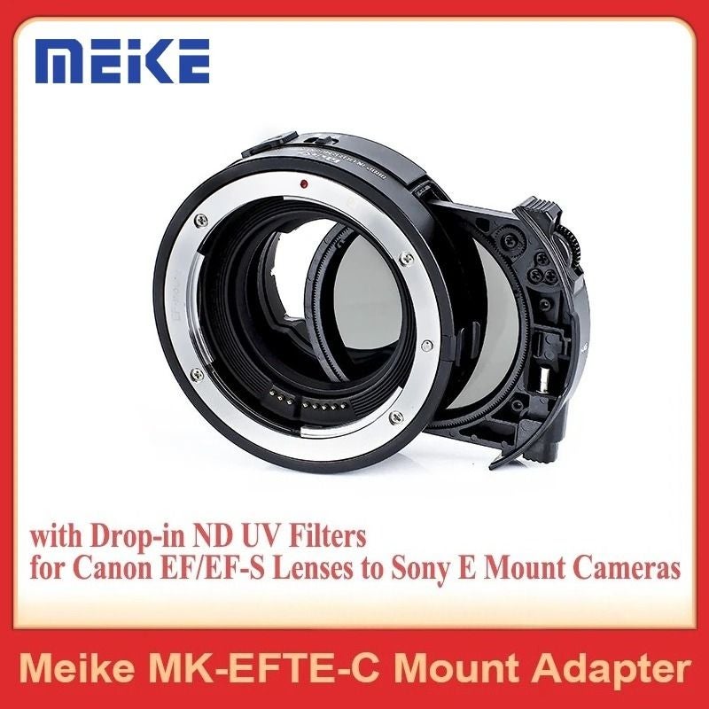 Meke Meike Meke Mk-efte-c Auto Focus Metal Lens Adapter with Variable ND and UV Filter for Canon Ef/ef-s Lens to Sony E Camera - Image 2