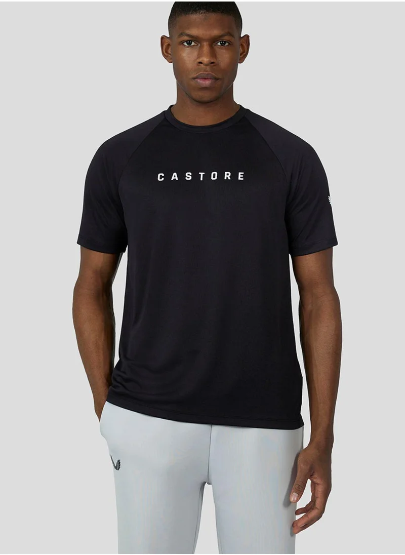 CASTORE Black Short Sleeve Raglan Tee