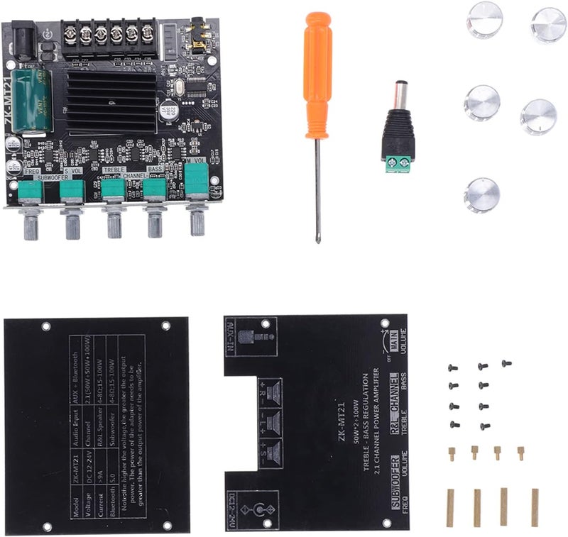 Channel Power Amplifier Module, BT 5.0, 2.1 Channel, Audio Component Amplifiers Speaker, Anti Reverse Connection - Image 3