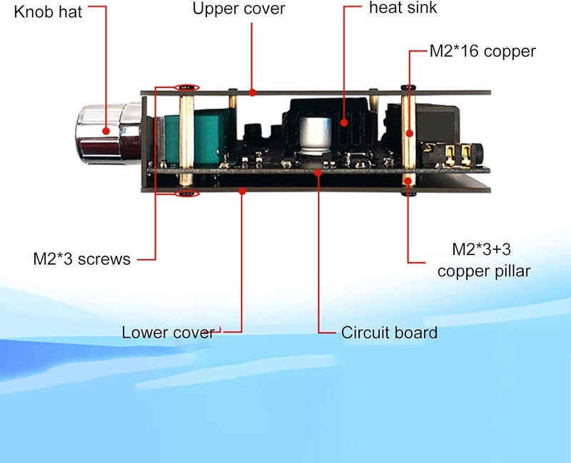Channel Power Amplifier Module, BT 5.0, 2.1 Channel, Audio Component Amplifiers Speaker, Anti Reverse Connection - Image 2