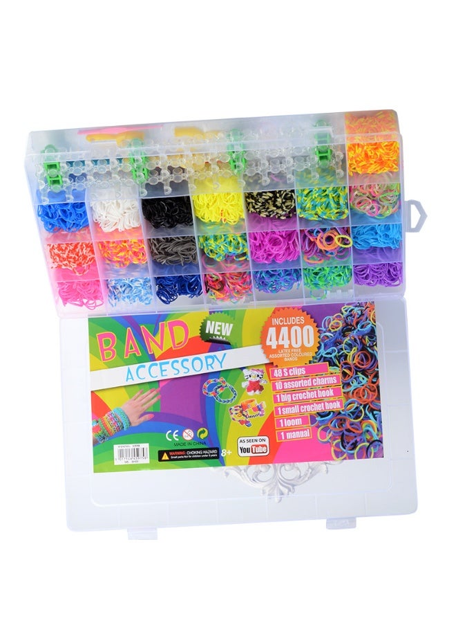 Capstro 28 Grid 4,400+ Loom Bands Kit – DIY Rubber Band Weaving Set with 28 Colors, Charms, Clips, Hooks & Storage Box – Creative Arts & Crafts Jewelry Craft Kit Gift for Kids Age 7–14 - Image 1