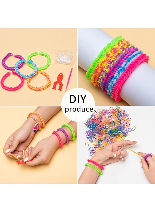 Capstro 28 Grid 4,400+ Loom Bands Kit – DIY Rubber Band Weaving Set with 28 Colors, Charms, Clips, Hooks & Storage Box – Creative Arts & Crafts Jewelry Craft Kit Gift for Kids Age 7–14 - Image 5
