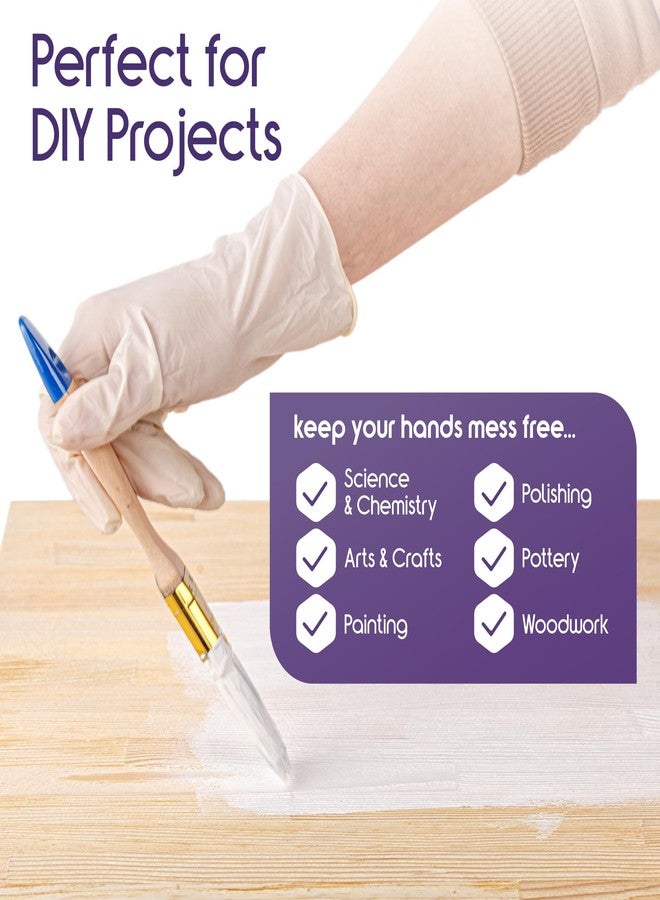 Inspire Medical Exam Gloves | Powder Free Stretch Vinyl Glove | Disposable Latex Free Gloves Food Safe For Cooking And Home Use - Image 3