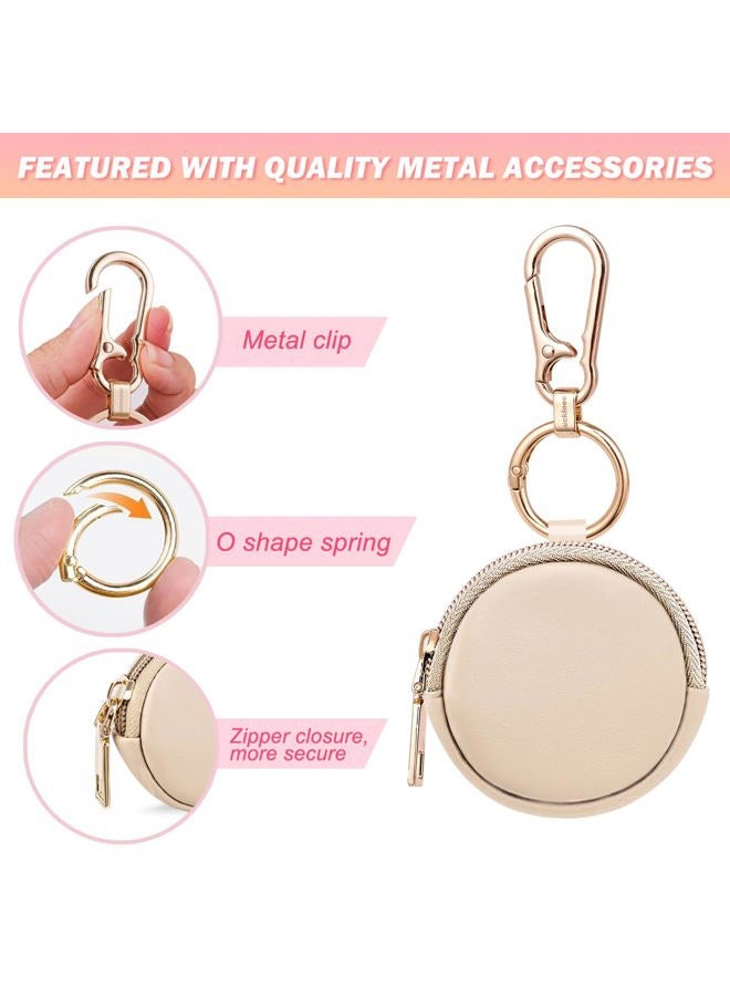 LUCKINEE Portable Gym Jewelry Ring Bag Holder Box with Keychain, Small Travel Ring Earring Stud Necklace Storage Case Gifts for Women and Girls - Image 3