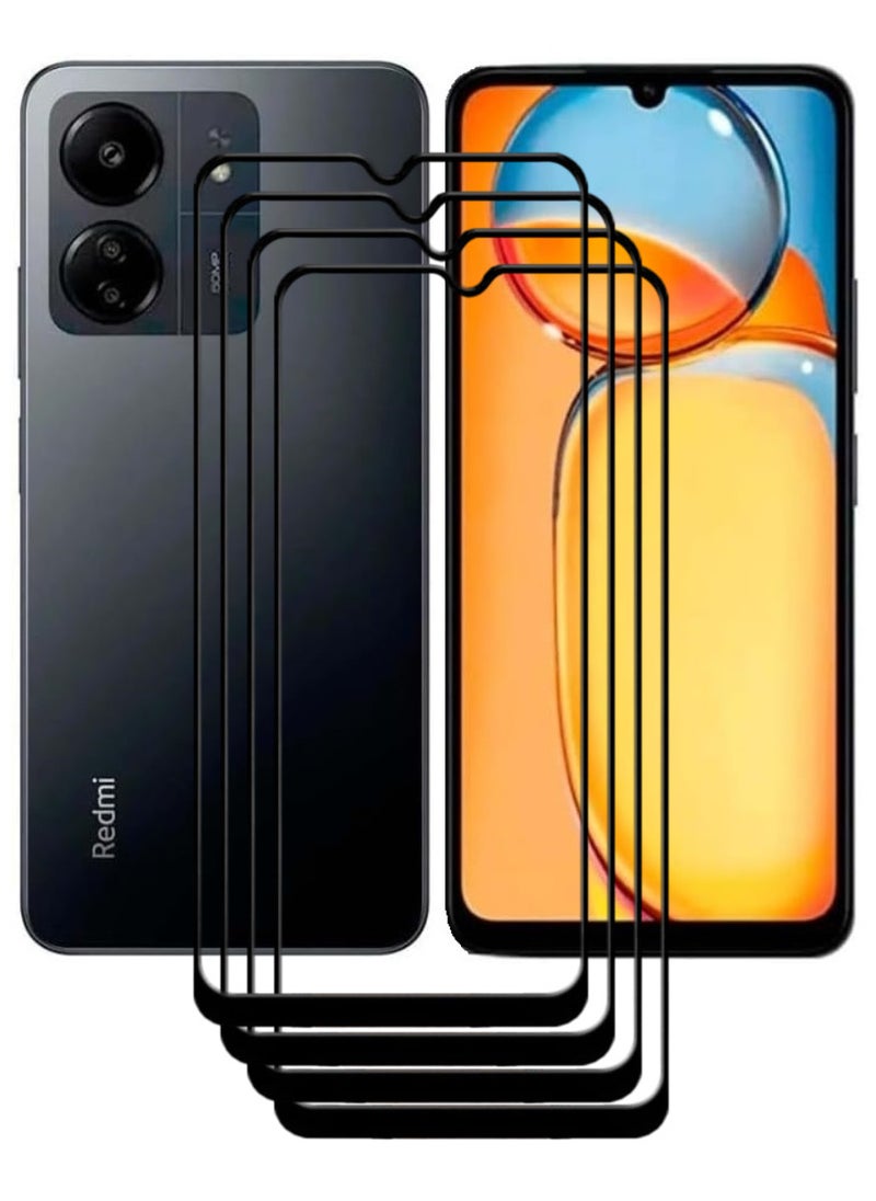 أكاليكس 4 قطع، حماية شاشة،  لهاتف شاومي ريدمي 13C  ، جودة ممتازة. - Image 1