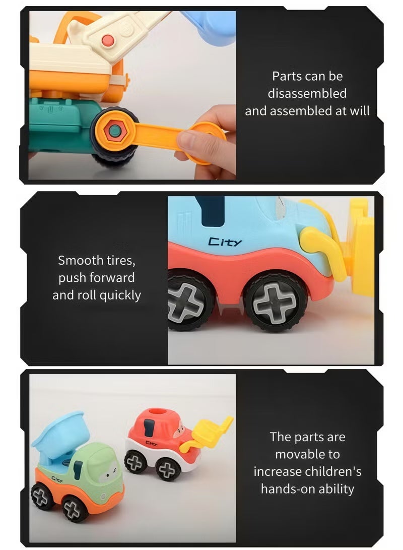 ١٦ قطعة مجموعة ألعاب حركة المرور في المدينة مجموعة سيارات لعبة خريطة اصنعها بنفسك سجادة لعب طريق المرور ألعاب مركبات بناء وتجميع مجموعة سيارات لعبة مع سجادة لعب - Image 4