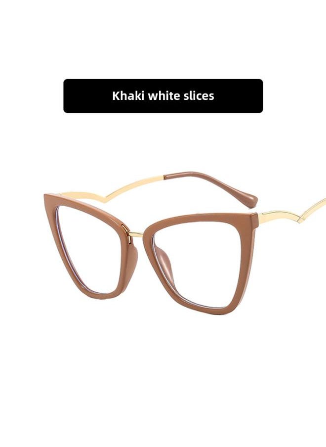 Generic - European And American Cat's Eye Flat Mirror Anti-blue Light Bent Leg New Glasses Frame Concave Shape Photo Same Style - Image 1