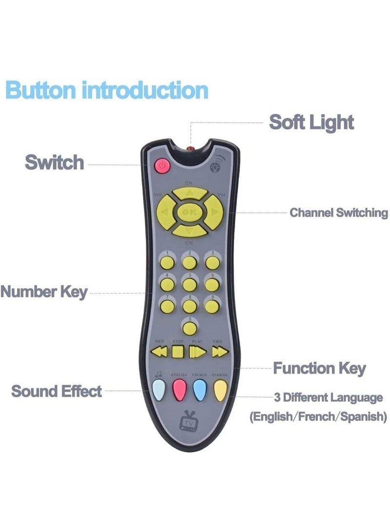 ST ZONE Baby TV Remote Control Learning Toy – Educational Toy with 3 Languages for Babies & Toddlers (18 Months+) - Image 4