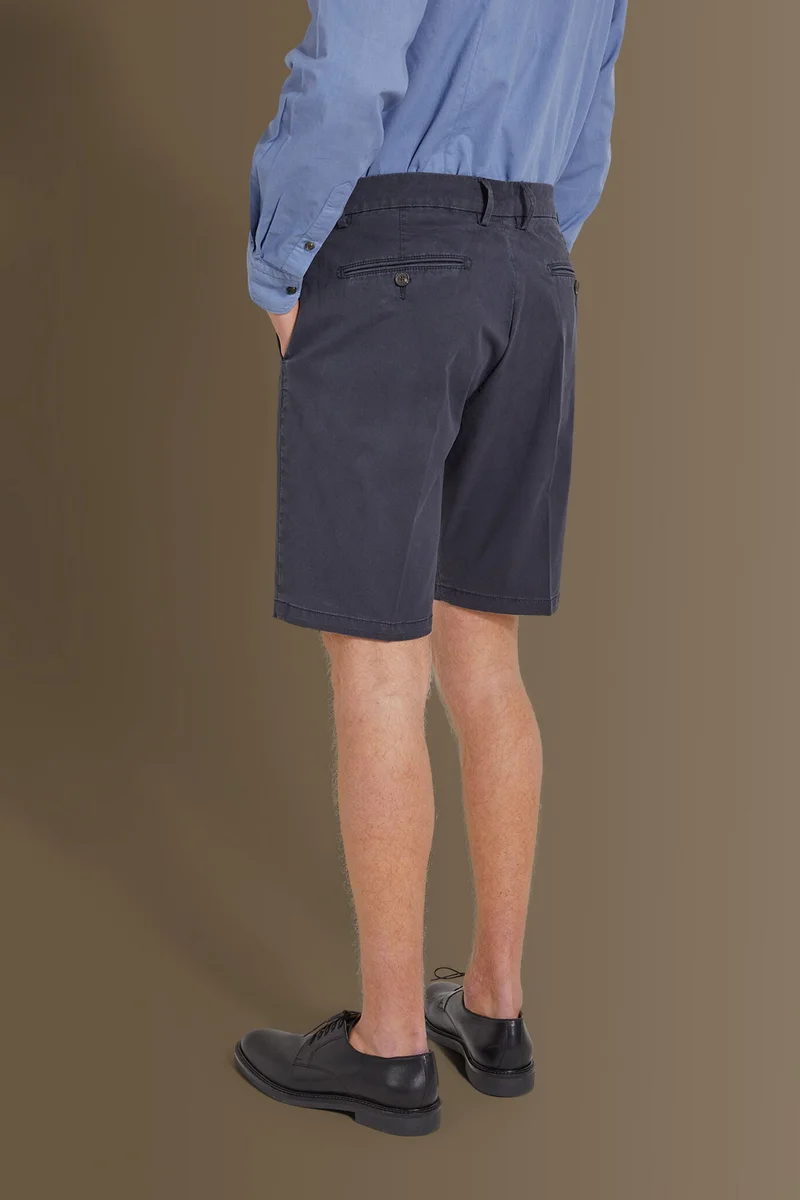 Doppelganger Blue Classic bermuda twill stretch construction - DK Blue for Men | Best Price UAE