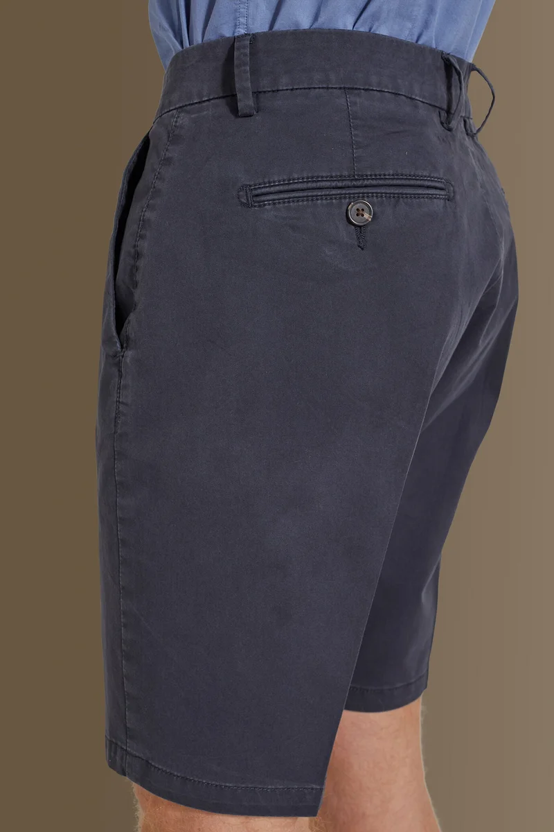 Doppelganger Blue Classic bermuda twill stretch construction - DK Blue for Men | Best Price UAE