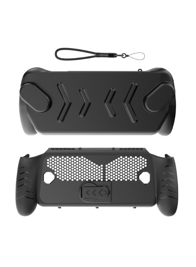 Case Cover for ROG Xbox Ally X TPU Soft Grip Protective Cover Back Shell + ABS Front Cover with Kickstand for ROG Xbox Ally/X Gaming Handheld Console (Black) - Image 1