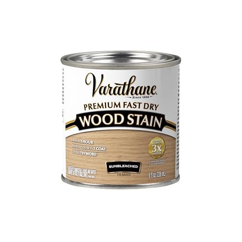 VARATHANE Rust-Oleum Varathane 262030 Premium Fast Dry Wood Stain, Sunbleached, (Half Pint/236ml) - Image 1