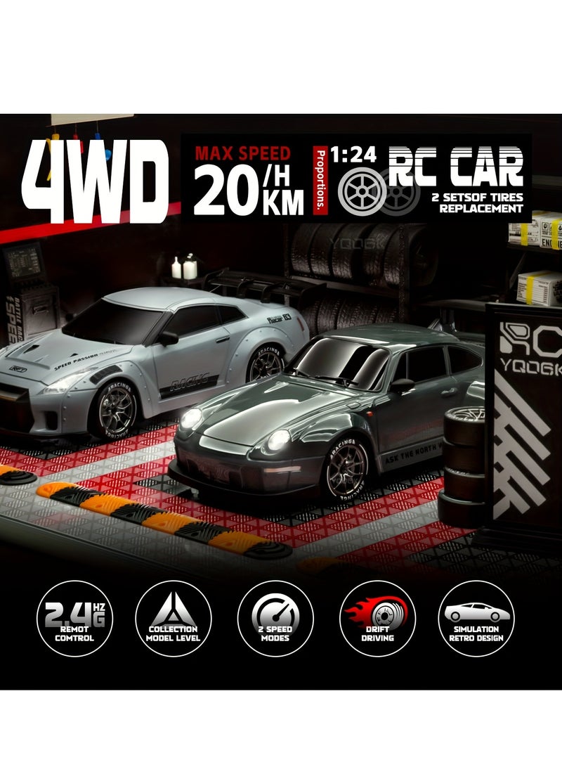 1:24 Simulated RC Drifting Car | 20 Km/H Speed, 2.4 Ghz wireless remote controller, USB Recharble Battery  - Image 3