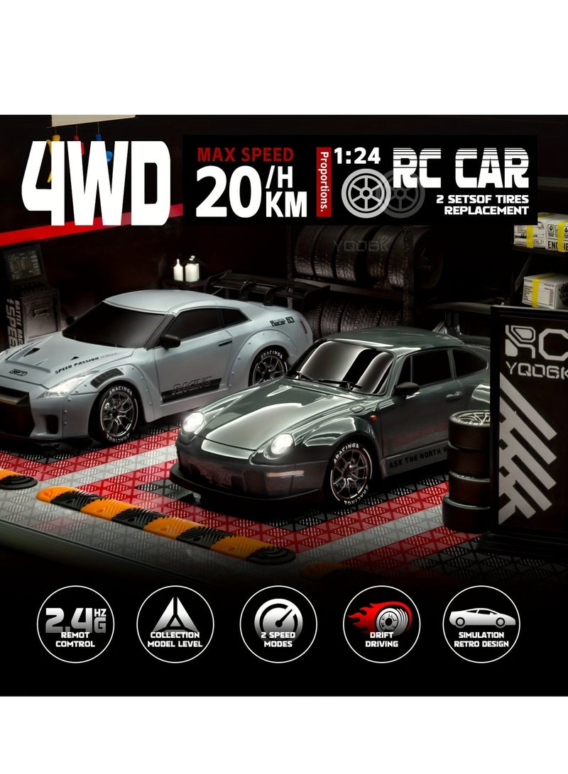 1:24 Simulated RC Drifting Car | 20 Km/H Speed, 2.4 Ghz wireless remote controller, USB Recharble Battery - Image 2