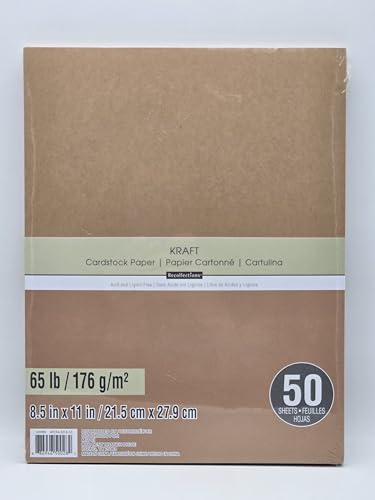Recollections Cardstock Paper Value Pack, 8.5 x 11 in Kraft by Recollections - Image 1