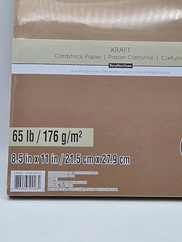 Recollections Cardstock Paper Value Pack, 8.5 x 11 in Kraft by Recollections - Image 4