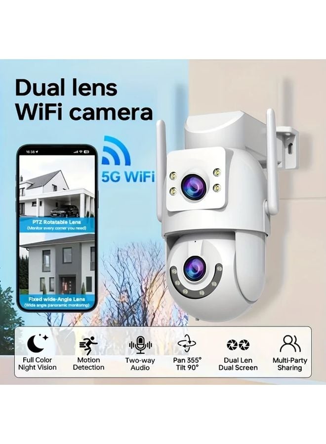 WE3 Color 2.4GHz 5GHz WiFi Outdoor Security Camera 1296P Full HD Dual Lens Motion Detection Two Way Audio Night Vision - Image 2