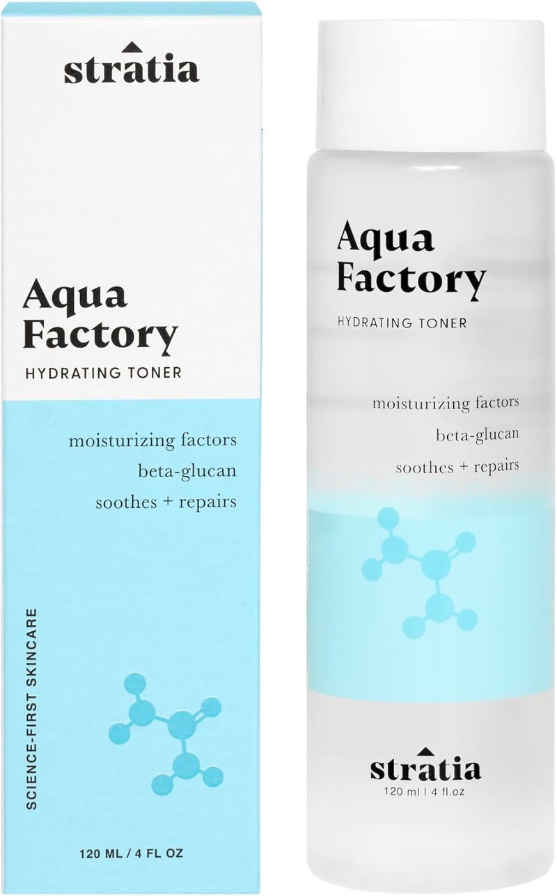 Stratia Aqua Factory Beta Glucan Hydrating Toner 4oz for Sensitive Dry Skin  Intense Hydrating Moisture