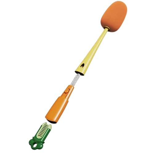 Portible Portible 3 in 1 Multifunction Cleaning Brush Set Comfortable Grip and Less Effort with Long Portable Handle with a hangable Design MultiColor Pack of 1 - Image 1
