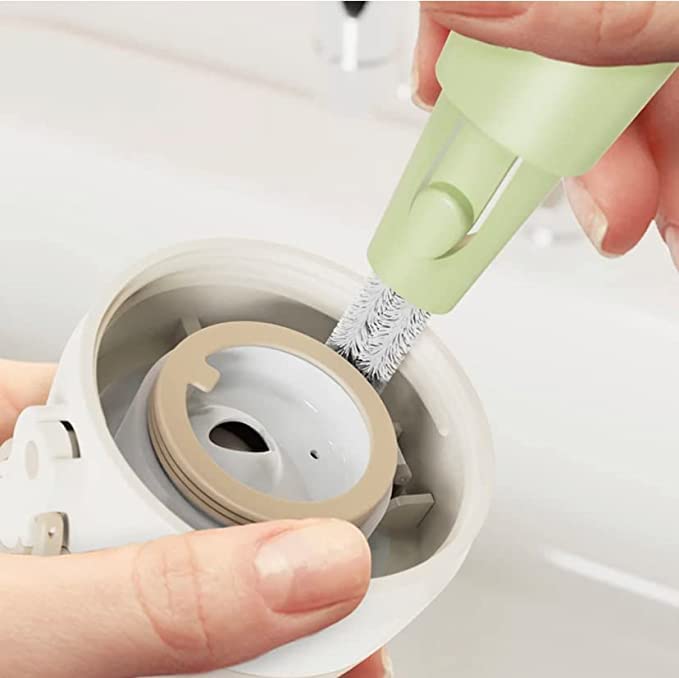 Portible Portible 3 in 1 Multifunction Cleaning Brush Set Comfortable Grip and Less Effort with Long Portable Handle with a hangable Design MultiColor Pack of 1 - Image 4