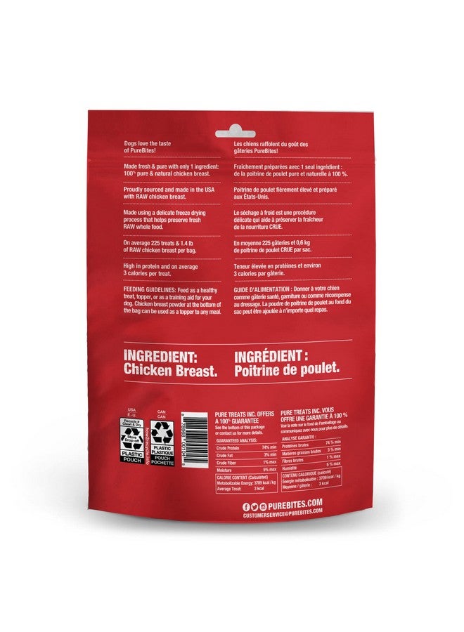 PureBites Chicken Freeze Dried Dog Treats, 1 Ingredient, Made in USA, 6.2oz - Image 4